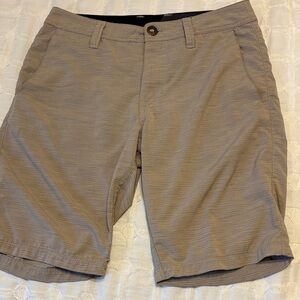 Volcom Men's Light Brown Flat Front Shorts